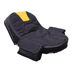Ioensy - Funda Para Asiento De Cortacésped, Antideslizante, Resistente, Universal, Cómoda, Con Bolsillos, Color Negro Y Amarillo