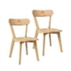 thumbnail image 1 of Pack 2 Sillas Para Comedor Cocina Madera Moderna Respaldo Curvo Fresno Naturales, 1 of 8