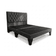 thumbnail image 1 of Cama Europea 2 Plaza Base Dividida Gris Oscuro Lino Capitone, 1 of 2