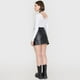 thumbnail image 3 of Falda Mujer Ecocuero Negro Corona, 3 of 5