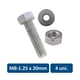 thumbnail image 1 of Set de Perno Hexagonal, Tuerca y Golilla Metrico M8-1.25 x 20mm 4un., 1 of 2