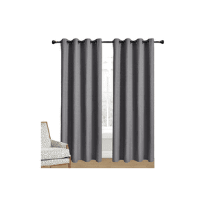 Genérico - Cortina Lino Con Blackout Engomado Térmica 140X220 Gris Oscuro