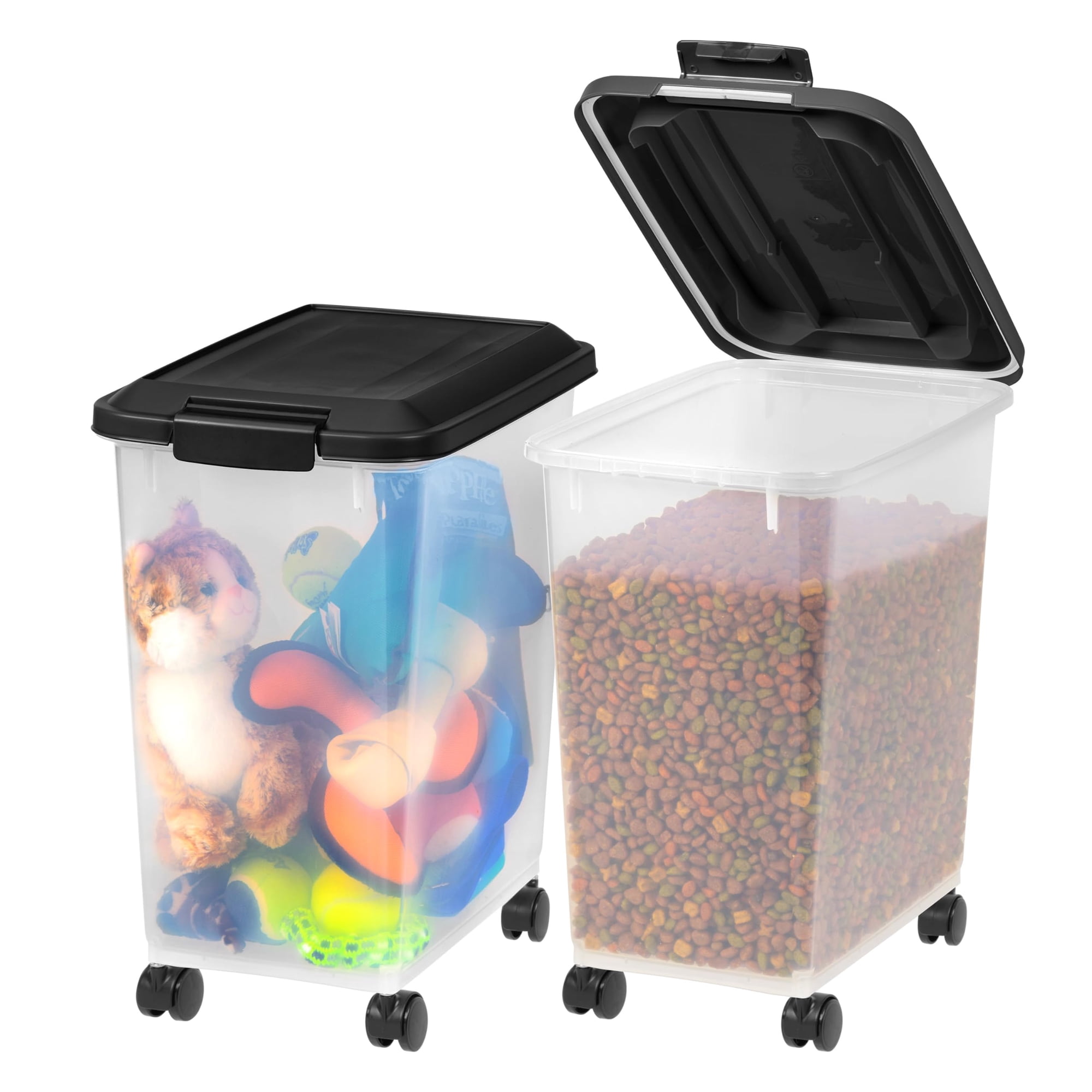 Recipiente De Almacenamiento De Comida Para Perros Iris Usa, 30 Kg, Hermético, Paquete De 2