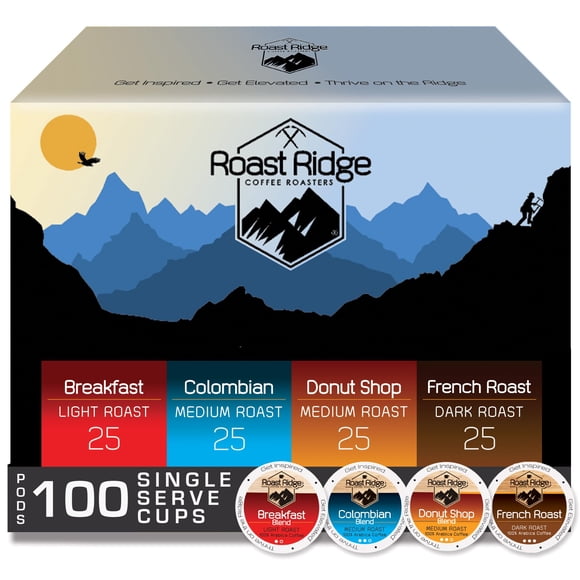 Cafetera Keurig Roast Ridge, paquete variado, 100 K-Cup