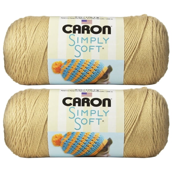 Hilo Caron Simply Soft Solids, paquete de 2, Bone, 170 g/288 m