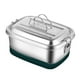 thumbnail image 2 of Caja De Almuerzo De Acero Inoxidable 304 Bento Box Contenedor De Comida 1200ml 2 Tier 2, 2 of 3
