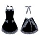 thumbnail image 1 of Delantal Hyzrz de algodón, 2 bolsillos, ajustable, negro, 1 of 4