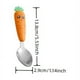 thumbnail image 1 of 1pc/1set Creative Cartoon Carrot Tableware, Children's Fork Spoon With Handle, Portable Children's Tableware, For Toddlers Kids, 1 of 3