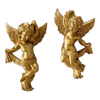 Bothyi - Estatua De Ángel Querubín Para Colgar En La Pared, Figura Angelical Para Guardería, Versátil, 1 Par