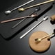 thumbnail image 5 of XmhyTop 2 Cucharas Cuadradas de Acero Inoxidable,17x1.5 cm - Ideal para Helados, Postres y Bebidas con Estilo Moderno,Dorado, 5 of 5