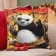 thumbnail image 4 of Franquicia de Kung Fu Panda Fundas de almohada de terciopelo con tema, regalos de funda de almohada, decoración para el hogar, cojín de lanzar, regalo de cumpleaños para fans y parejas. 45cm x 45cm., 4 of 6