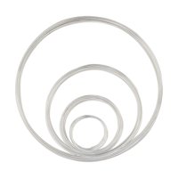 Magideal - Alambre De Memoria, Alambre De Cuentas De Bucle Múltiple, Alambre De Metal Fuerte De 0,6 Mm, Alambre De Joyería Para Bricolaje, Artesanía, Pulsera, Jo Plata