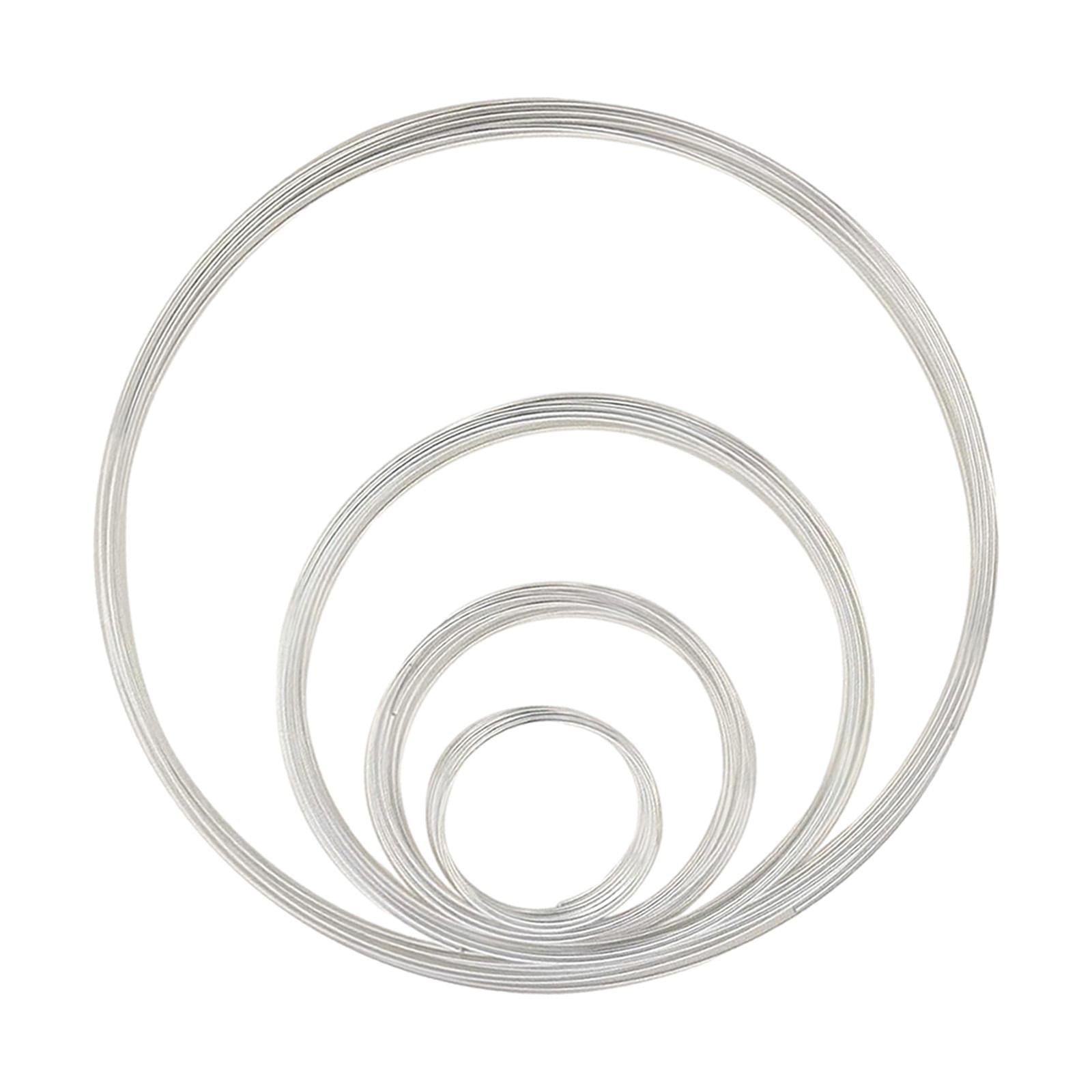 Magideal - Alambre De Memoria, Alambre De Cuentas De Bucle Múltiple, Alambre De Metal Fuerte De 0,6 Mm, Alambre De Joyería Para Bricolaje, Artesanía, Pulsera, Jo Plata