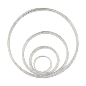 Magideal - Alambre De Memoria, Alambre De Cuentas De Bucle Múltiple, Alambre De Metal Fuerte De 0,6 Mm, Alambre De Joyería Para Bricolaje, Artesanía, Pulsera, Jo Plata