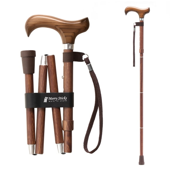 Bastón Merry Sticks, ligero y plegable, de madera de Sen