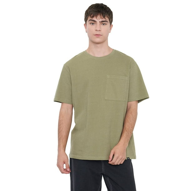 Polera Hombre Tejida Bolsillo Verde Corona