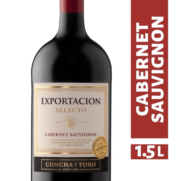 Vino Tinto Cabernet Sauvignon 12° Botella, 1,5 l