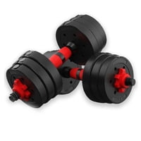 Inaltum Fitness - Set Kit Par Mancuerna Cementada Pvc Ajustable Extensión 20Kg