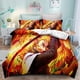 thumbnail image 1 of Bed- Duvet- Cov-er Anim-e Cartoon Demon-Sla-yer Bedding -Sets 3D Lightweigh-t 3 Piece C-omforter Sets 1 Duvet Co-ver and 2 -Pillow Shams for Boys Girl, 1 of 5