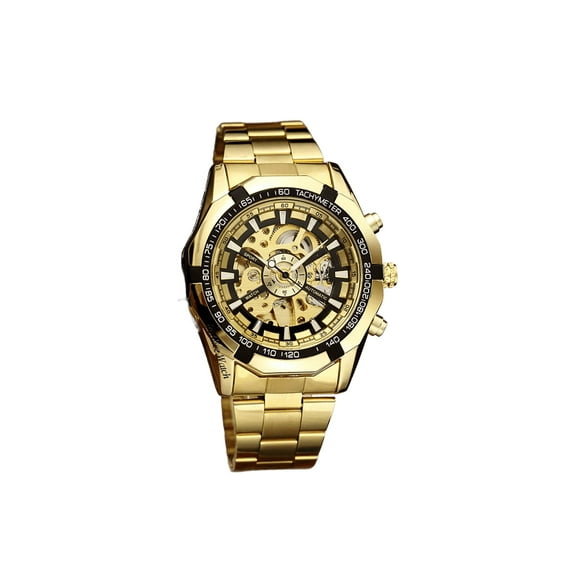Reloj Automático TM340-GB Skeleton, Correa Metálica y Diseño Premium