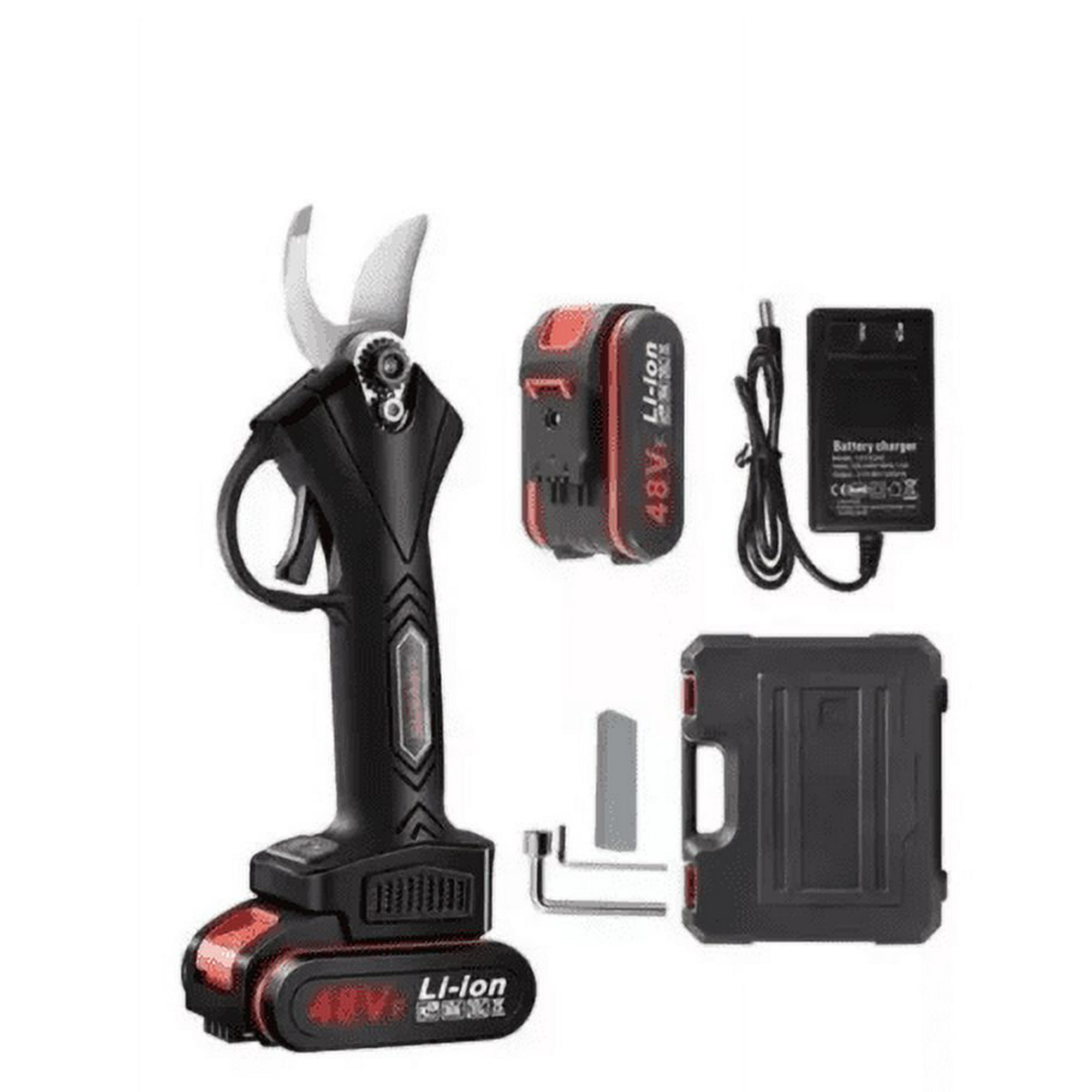 Mundo Shopping - Tijera Podadora Electrica Inalambrico +2 Baterias + Color Negro