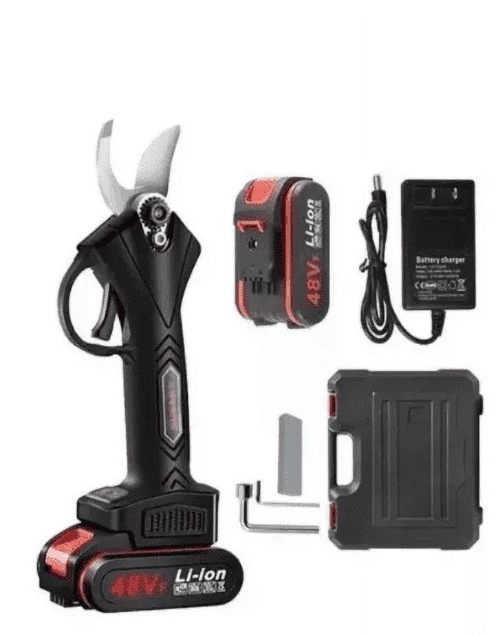 Mundo Shopping - Tijera Podadora Electrica Inalambrico +2 Baterias + Color Negro