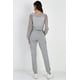 thumbnail image 3 of Conjunto De Top Y Pantalón Con Cremallera Y Rejilla En Contraste De Color Gris Jaspeado, 3 of 5
