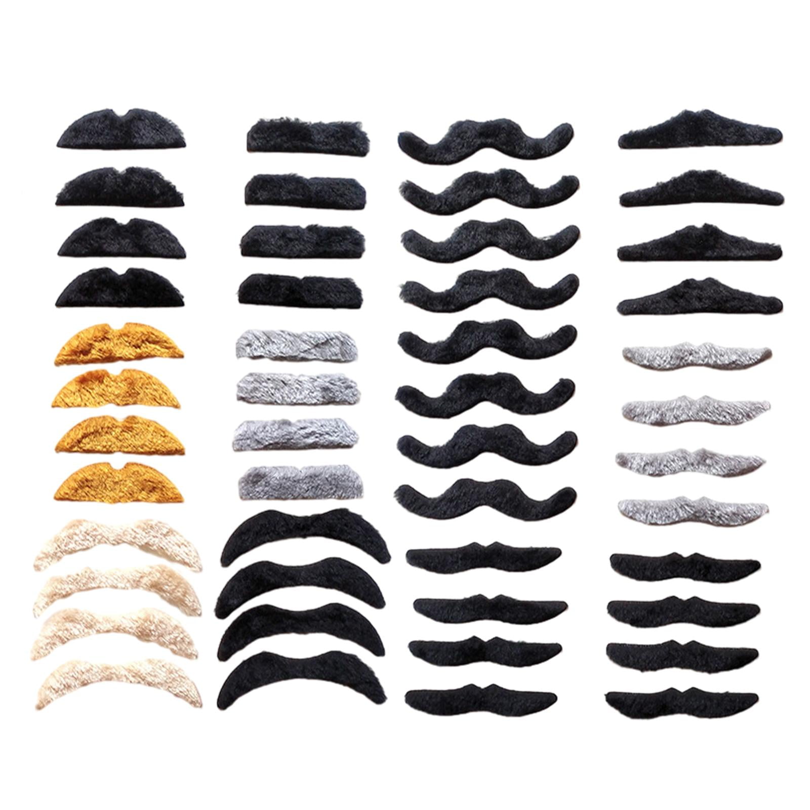 48X Bigotes Falsos Fiesta De Halloween Barba Falsa Divertida Vestir Baile De Máscaras