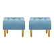 thumbnail image 1 of Set Pouf Wood 1c Felpa 01 Azul Petroleo, 1 of 5