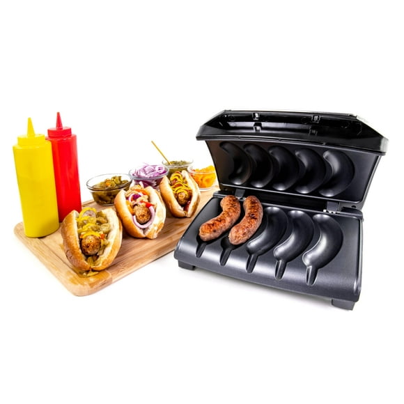 Parrilla eléctrica de salchichas y mocascos Homecraft Nostalgia 5 Links