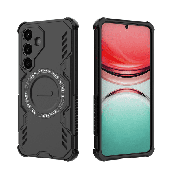 Funda FOXDOCK para Samsung Galaxy S25 , magnética, resistente a golpes, con soporte, unisex, carga inalámbrica