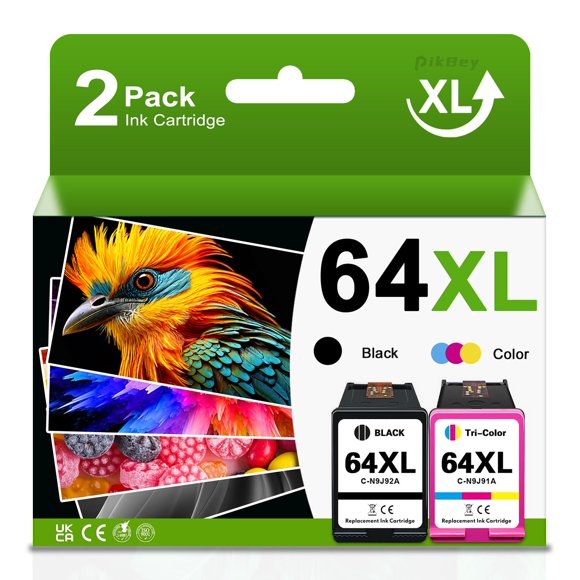 Cartucho de tinta PikBey 64XL negro y color (2 unidades)