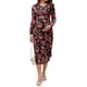 thumbnail image 1 of INSPIRE CHIC Vestido de Maternidad para Mujeres Floral de Malla con Fruncido Lateral Bodycon de Manga Larga Vestidos de Embarazo Invitada de Boda M Negro, 1 of 5