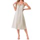 thumbnail image 2 of INSPIRE CHIC Vestido de Noche de Satén sin Mangas para Mujer, Vestido de Dormir de Tirantes Finos de Seda Midi para Descansar XL Albaricoque, 2 of 6