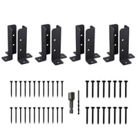 Ioensy - Soportes De Base De Anclaje Para Postes De Cubierta Ajustables, Soportes De Base De Soporte Para Postes, 8 Piezas