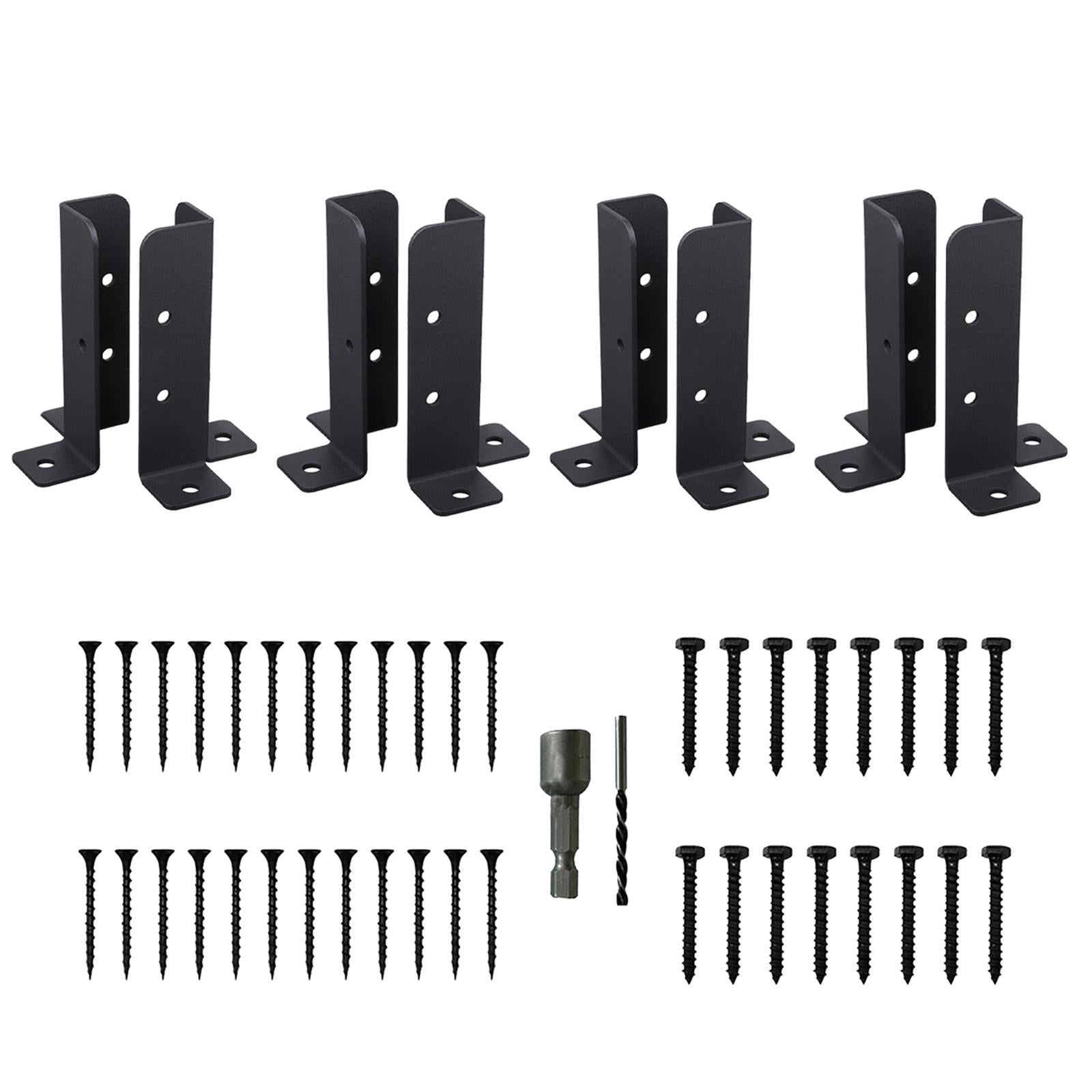 Ioensy - Soportes De Base De Anclaje Para Postes De Cubierta Ajustables, Soportes De Base De Soporte Para Postes, 8 Piezas