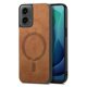 thumbnail image 1 of Magnetic Slim Case for Motorola Moto G 2024 with Camera Guard & Anti-Scratch Back Brown, 1 of 6