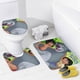 thumbnail image 4 of El libro de la selva-theme 4-Piece Shower Curtain Set with Rugs, Waterproof Bathroom Decor Set Includes Bath Mat, U-Shaped Rug, Toilet Lid Cover and Curtain with Hooks, 4 of 6