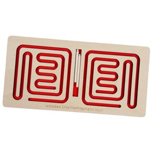 Magideal - Juguete De Habilidades Motoras Finas, Bolígrafo De Juguete, Tablero De Rompecabezas De Entrenamiento, Juguete Sensorial Para El Desarrollo Del Cerebro Rojo