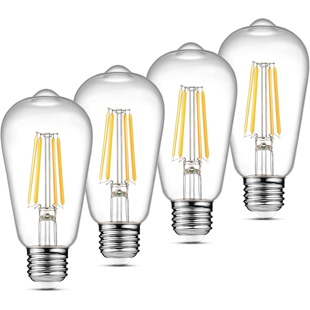 Ampolleta Led Ascher Vintage E26 6w 2700k No Regulable X4