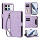 thumbnail image 1 of Funda Cartera Mariposa para [Xiaomi Poco F6 Pro] con Soporte y Cremallera Morado claro, 1 of 6