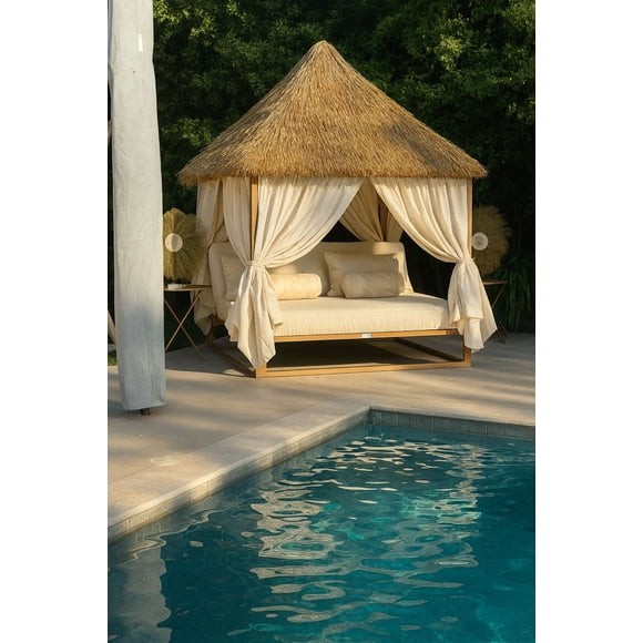 cama balinesa coiron king beige