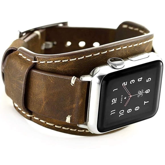 Correas de piel compatibles con Apple Watch Hepsun de 42 mm/44 mm