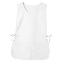 Magideal - Delantal Impermeable Ajustable Para Trabajo Cocina Chef Cafetería Con Material De Poliéster Y Diseño H En La Espalda Adecuado Para Hombre Mujer Blanco