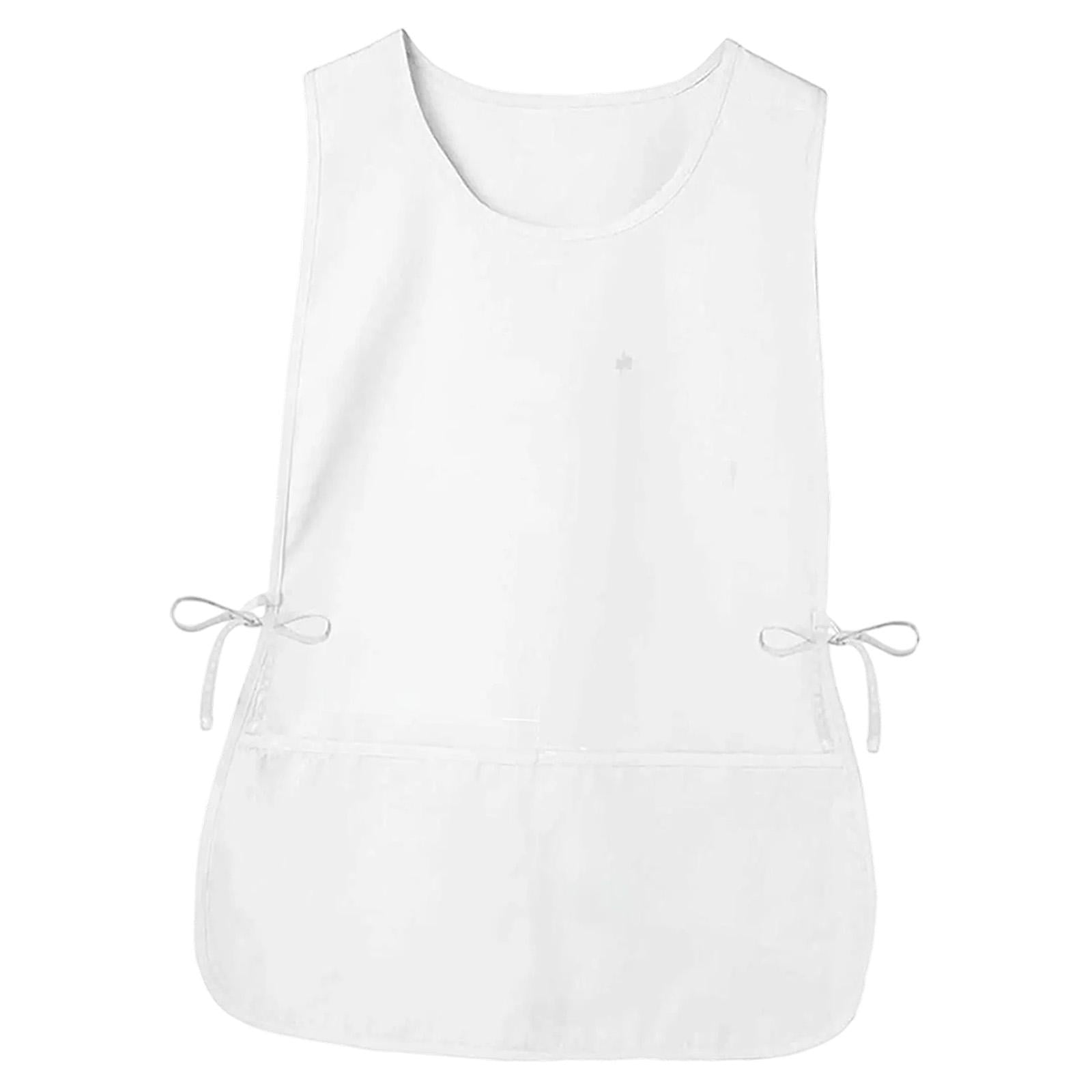 Magideal - Delantal Impermeable Ajustable Para Trabajo Cocina Chef Cafetería Con Material De Poliéster Y Diseño H En La Espalda Adecuado Para Hombre Mujer Blanco