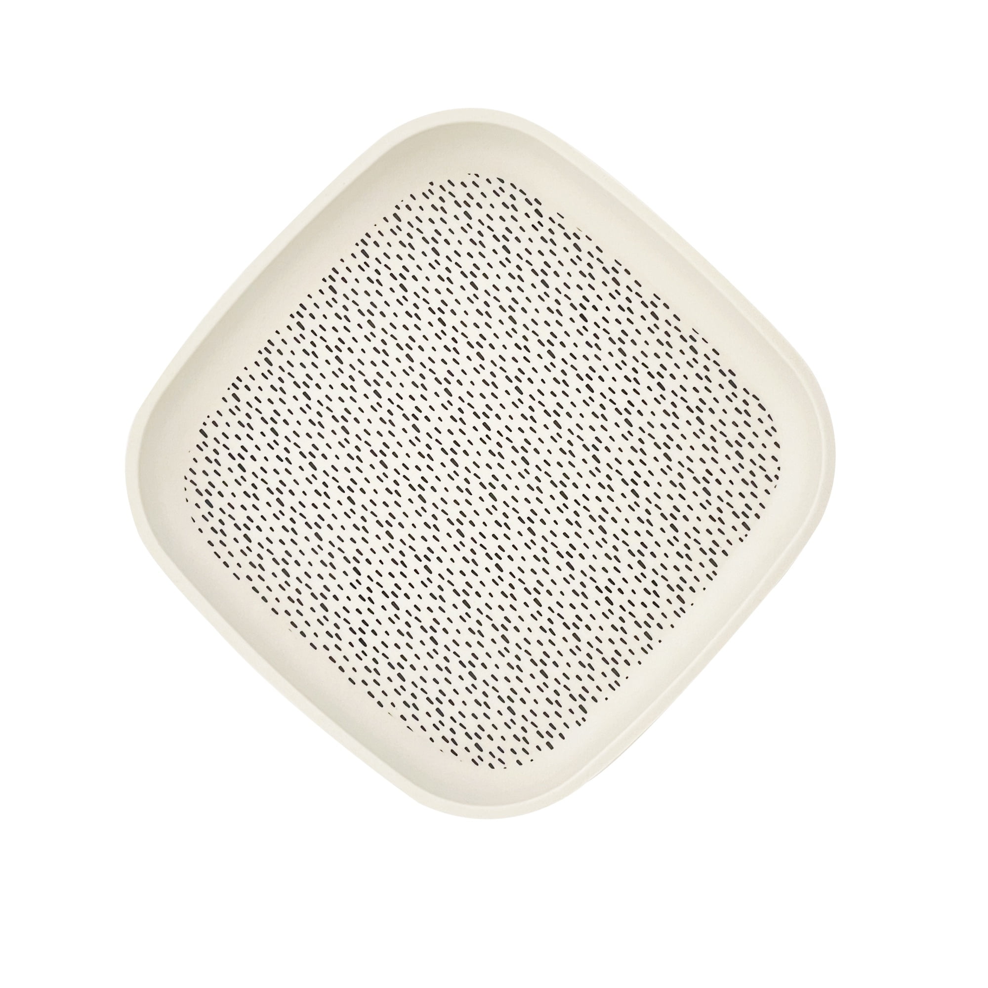 Decogreen - Plato Biobamboo Cuadrado Puntos 18x18 Cm