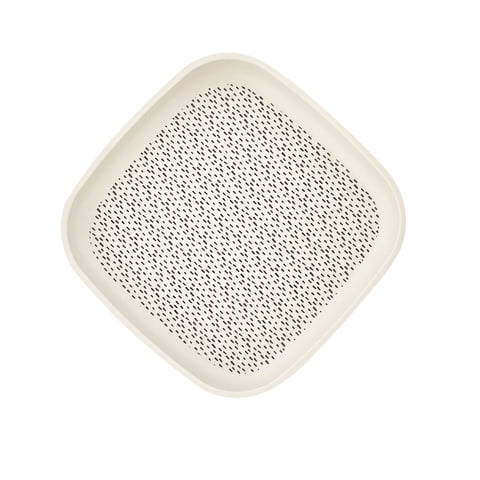 Decogreen - Plato Biobamboo Cuadrado Puntos 18X18 Cm