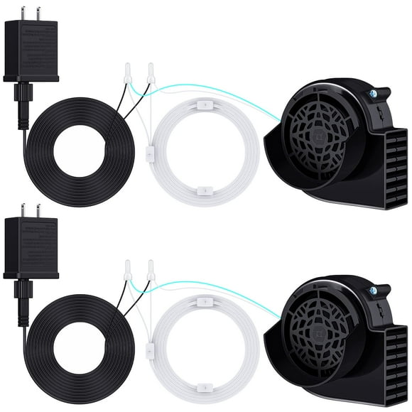 Soplador de aire Saillong, paquete de 2 unidades para inflables, 12 V/1.0 A, con LED