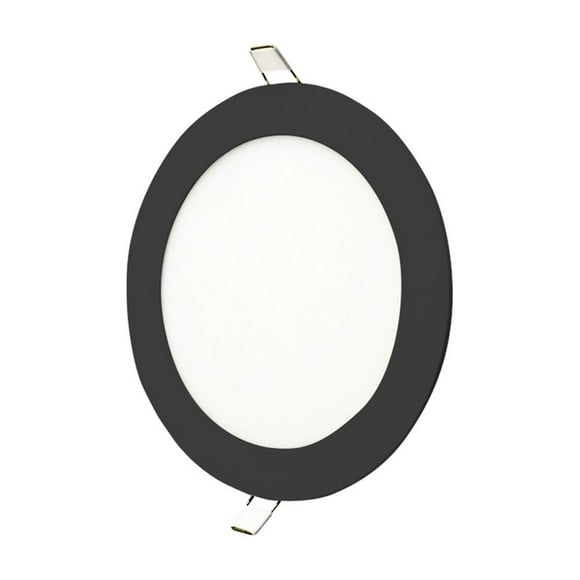 Embutido Led Redondo Marco Negro 6w Luz Calida