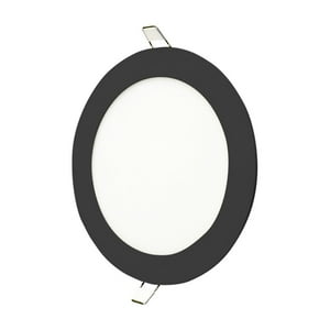 Embutido Led Redondo Daumer Marco Negro 12W Luz Neutra